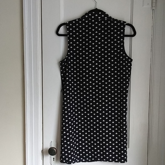 Forever 21 Navy Heart Print Shirt Dress - Picture 4 of 4